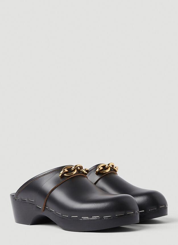 商品Yves Saint Laurent|Le Maillon Clogs in Black,价格¥6219,第4张图片详细描述