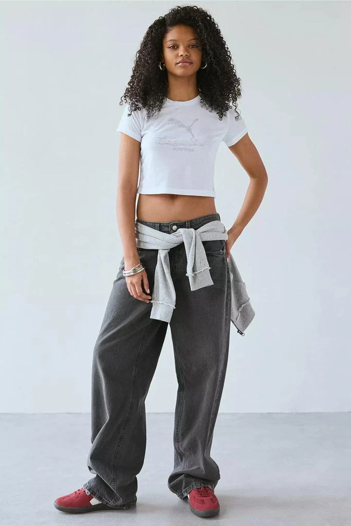 商品Puma|Puma X LaQuan Smith Cropped Baby Tee,价格¥311,第2张图片详细描述