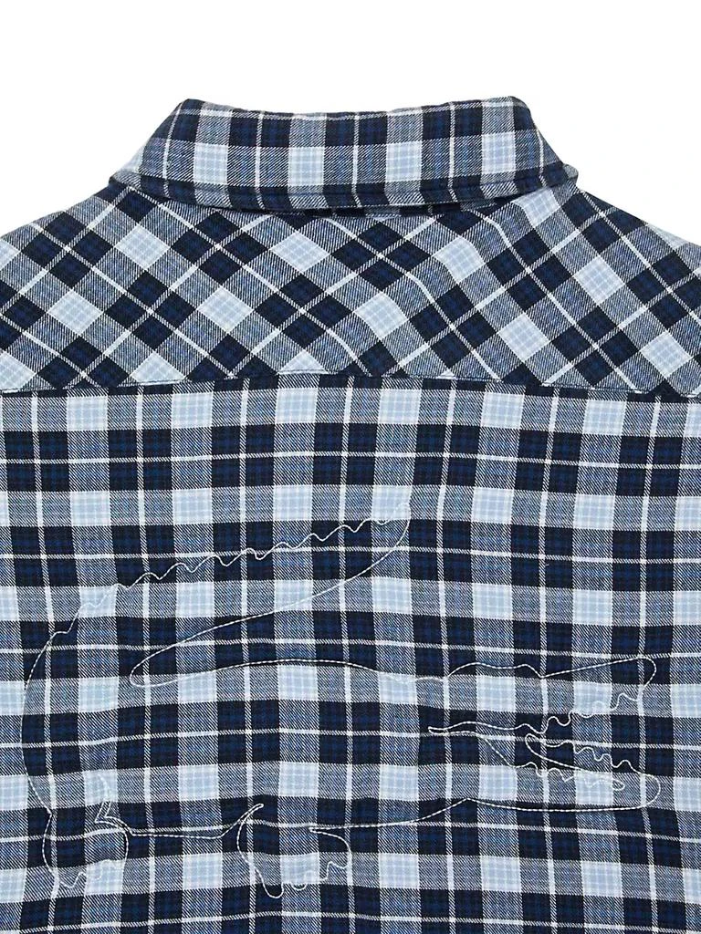 商品Lacoste|Embroidered Logo Plaid Overshirt,价格¥1612,第2张图片详细描述