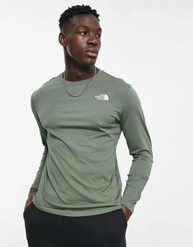 商品The North Face|The North Face Redbox back print long sleeve t-shirt in khaki,价格¥242,第2张图片详细描述