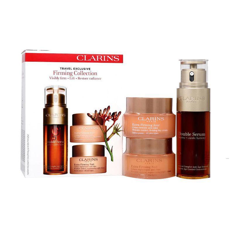 商品Clarins|香港直邮Clarins 娇韵诗双粹精华弹簧日晚霜三件套焕颜赋活套装150ml,价格¥3333,第1张图片