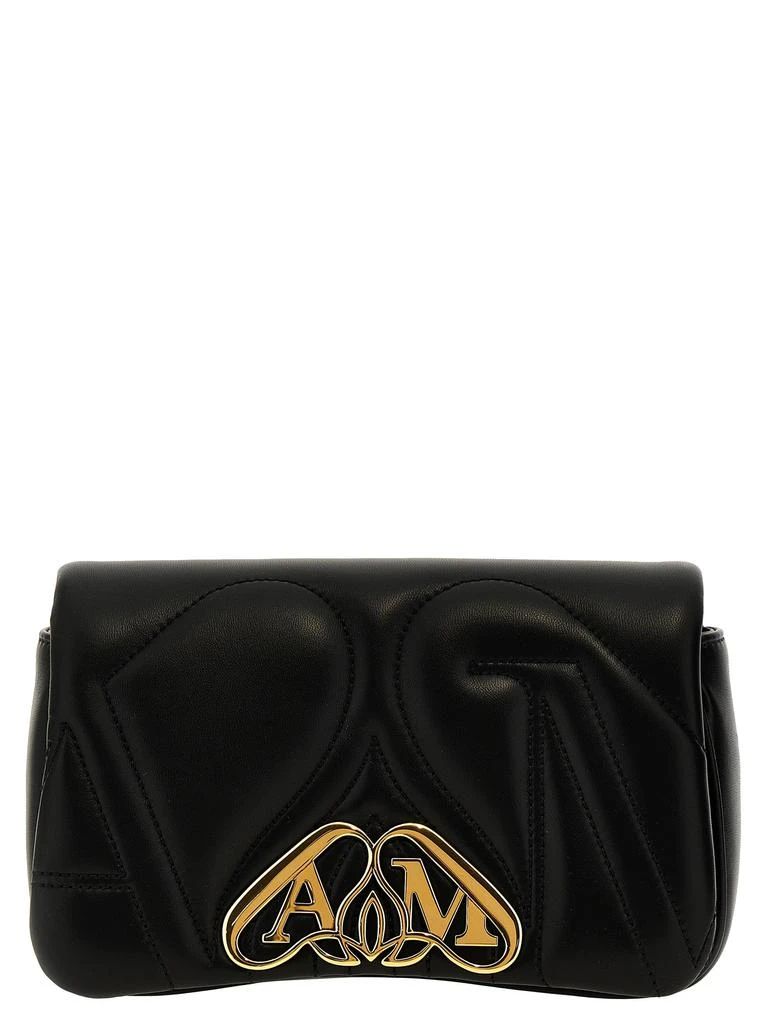 商品Alexander McQueen|The Mini Seal Crossbody Bags Black,价格¥8129,第1张图片