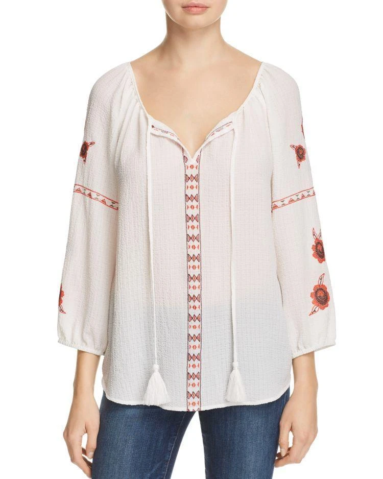 商品Cupio|Cupio Embroidered Peasant Top,价格¥234,第1张图片