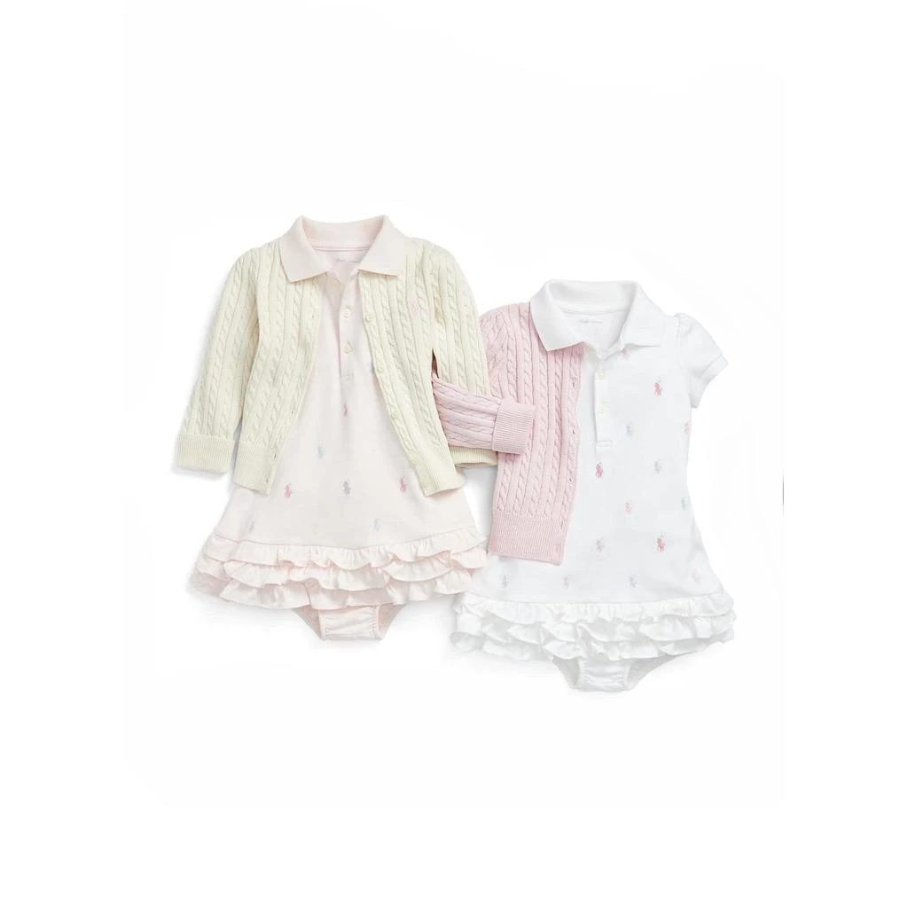 商品Ralph Lauren|Baby Girl's Ruffled Polo Dress & Bloomers Set (Infant),价格¥375,第3张图片详细描述