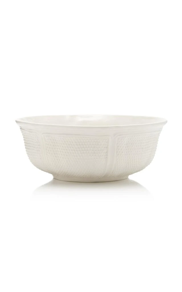 商品MoDA|Moda Domus - Large Dots Creamware Salad Bowl - White - Moda Operandi,价格¥1586,第1张图片