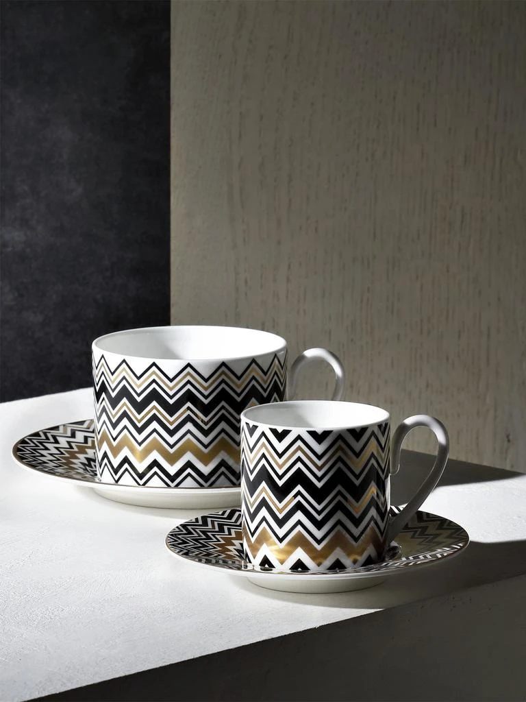 商品Missoni|Zig Zag Gold 2 Piece Espresso Set,价格¥2556,第1张图片详细描述