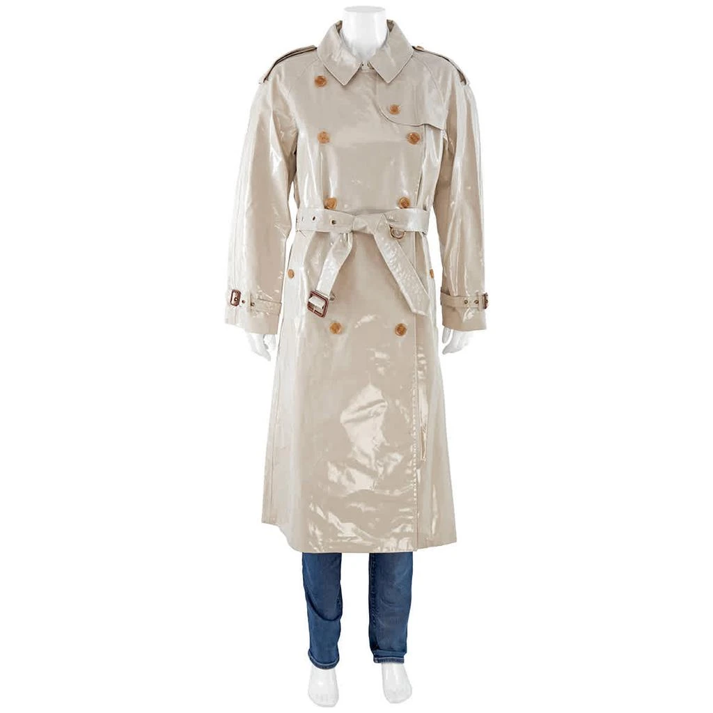 商品Burberry|Ladies Stone Eastheath Raglan Sleeve Laminate Gabardine Trench Coat,价格¥12609,第1张图片