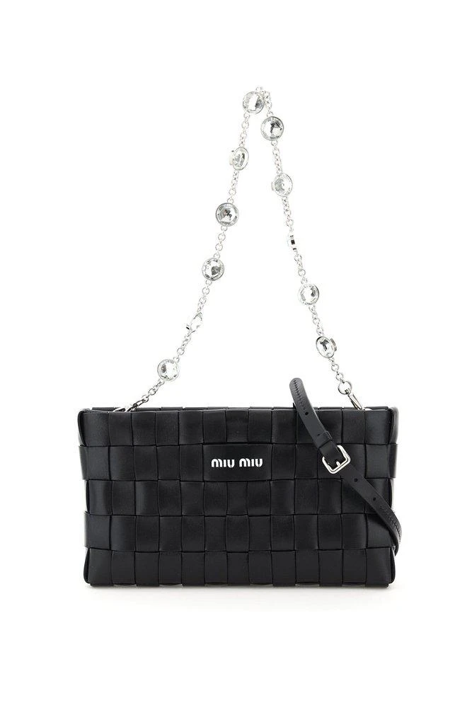 商品Miu Miu|Miu Miu Woven Pochette Bag,价格¥7816,第1张图片