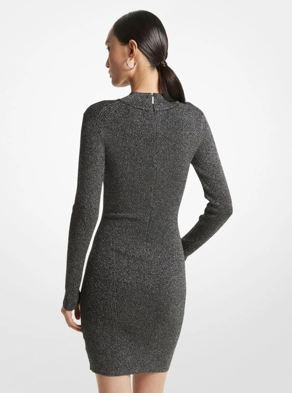 商品Michael Kors|Metallic Ribbed Stretch Knit Mock Neck Dress,价格¥1147,第2张图片详细描述