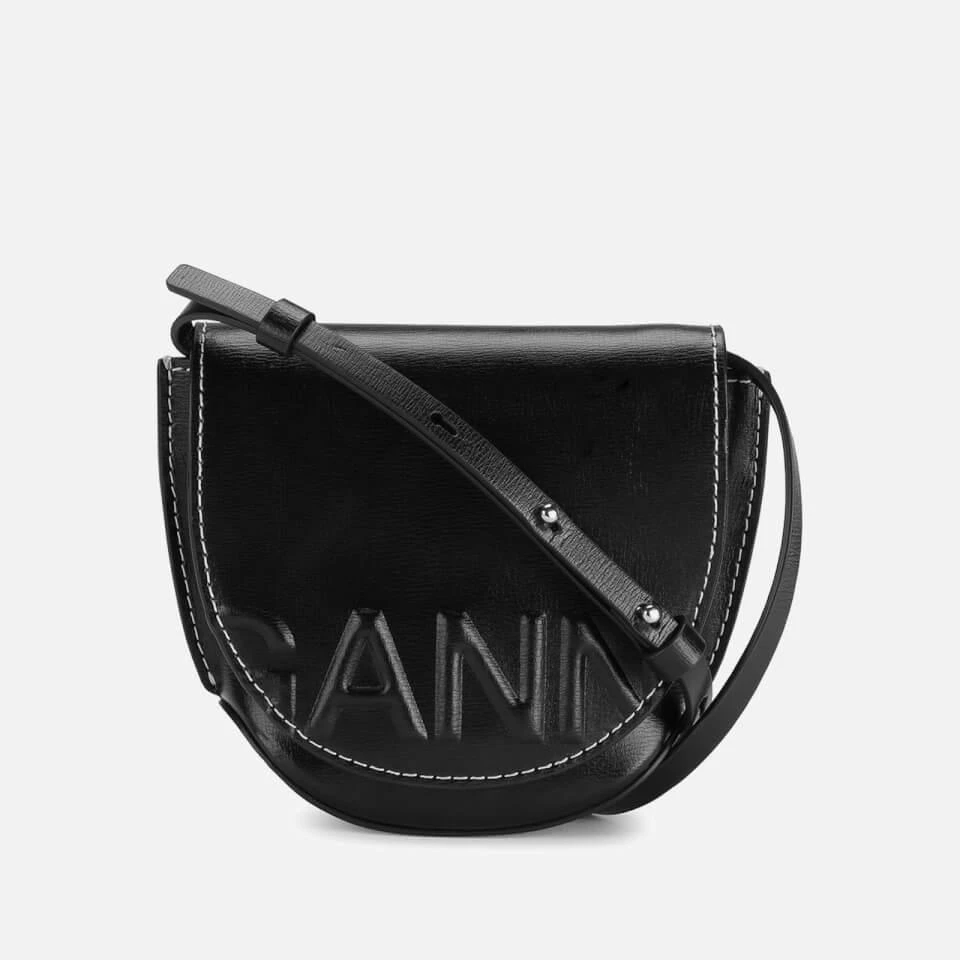 商品Ganni|Ganni Banner Nano Recycled Leather Saddle Bag,价格¥769,第1张图片