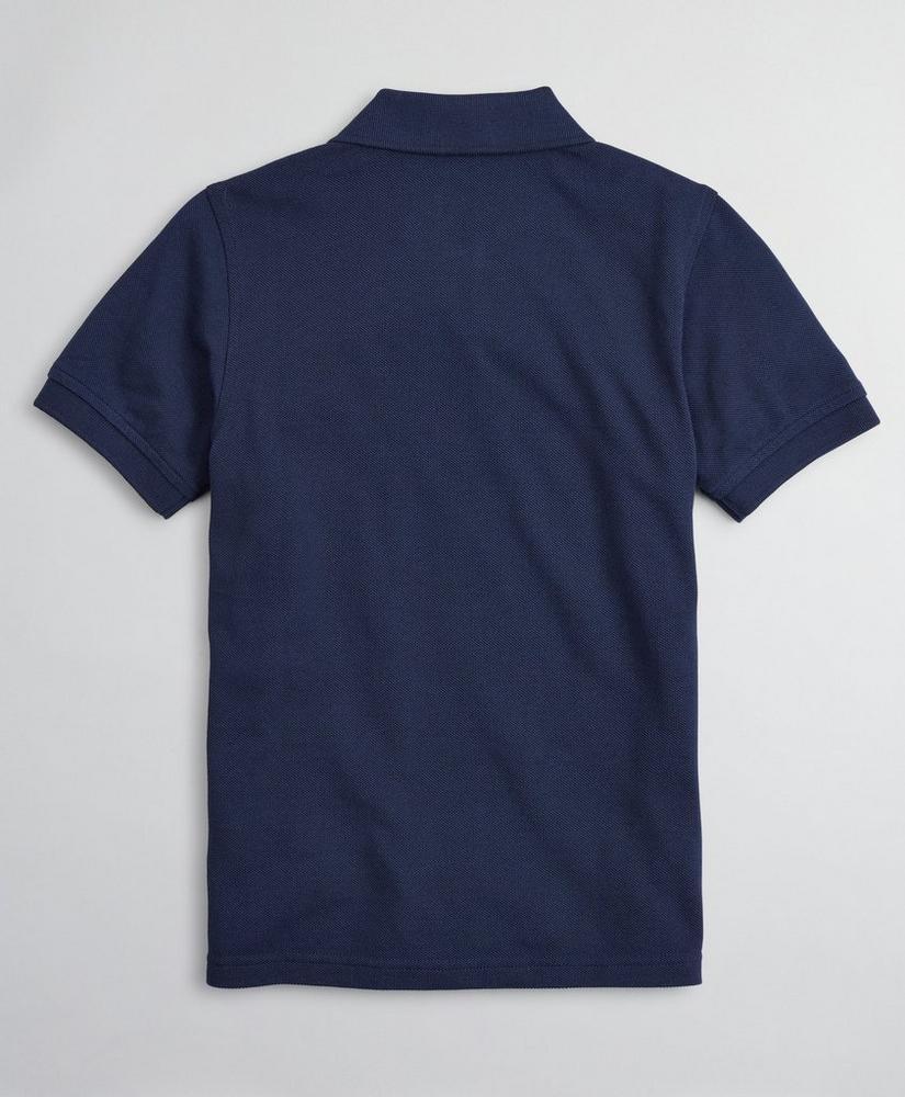 Boys Cotton Pique Embroidered Polo Shirt商品第2张图片规格展示