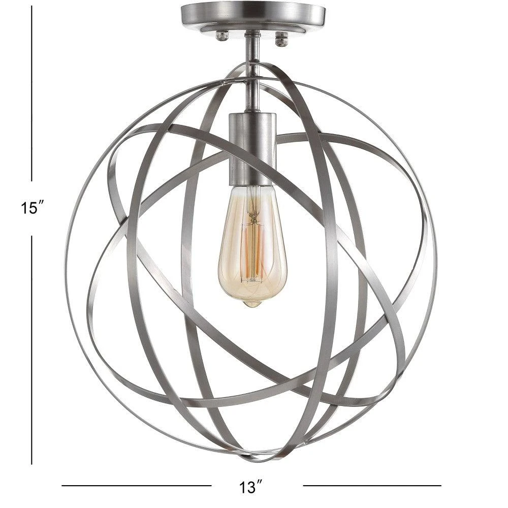 商品JONATHAN Y|Alma 13" Metal LED Flush Mount,价格¥697,第4张图片详细描述