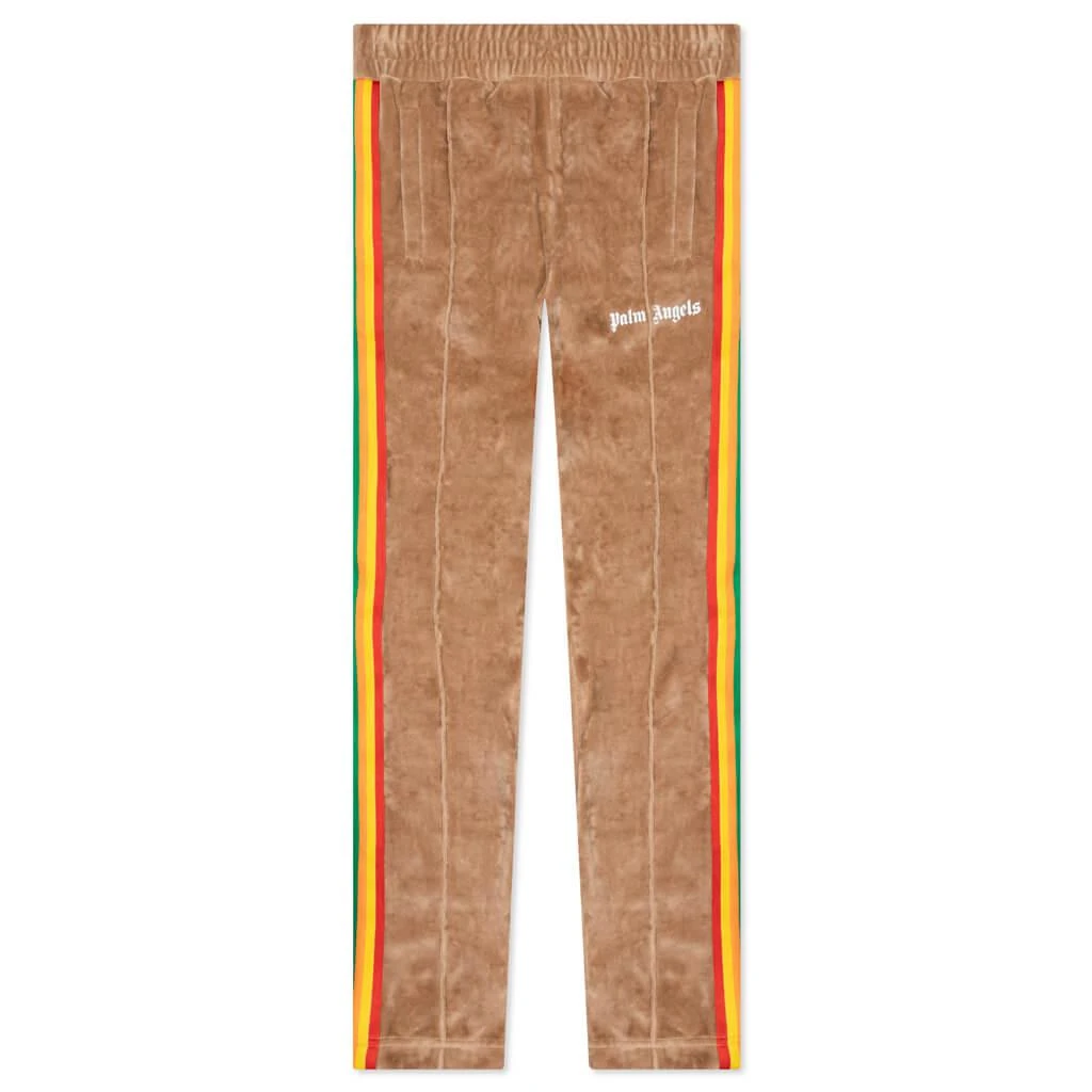 商品Palm Angels|Palm Angels Rainbow Chenille Track Pants - Brown/White,价格¥2786,第1张图片