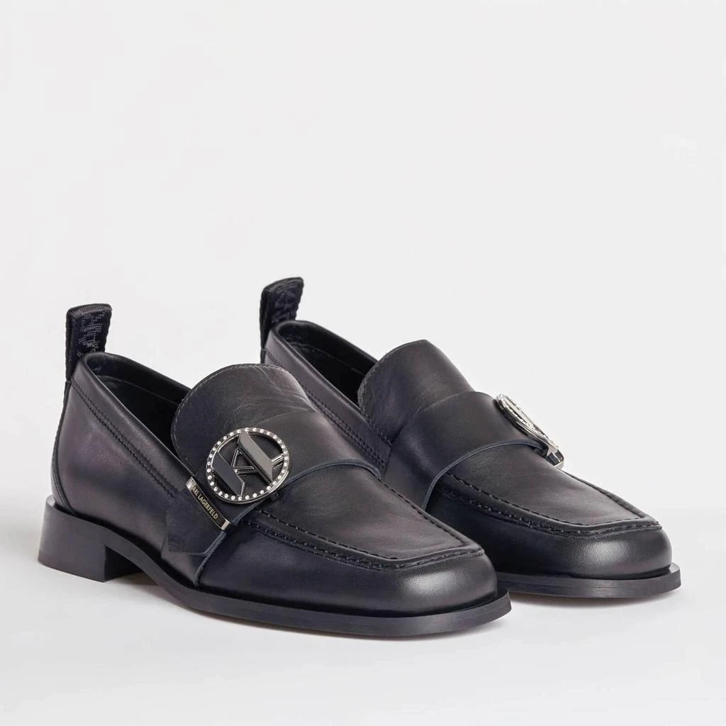 商品Karl Lagerfeld Paris|KARL LAGERFELD Mokassino II Leather Brooch Loafers,价格¥778,第2张图片详细描述