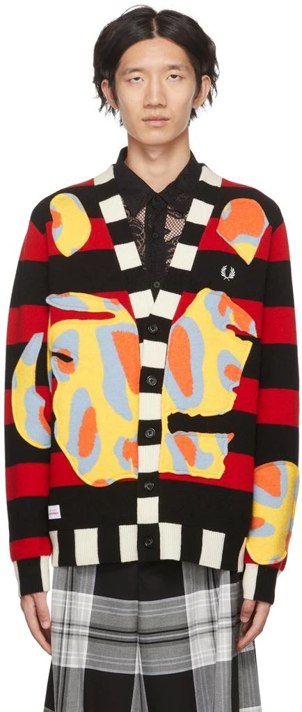 商品Charles Jeffrey Loverboy|Multicolor Fred Perry Edition Striped Intarsia Cardigan,价格¥1758,第1张图片