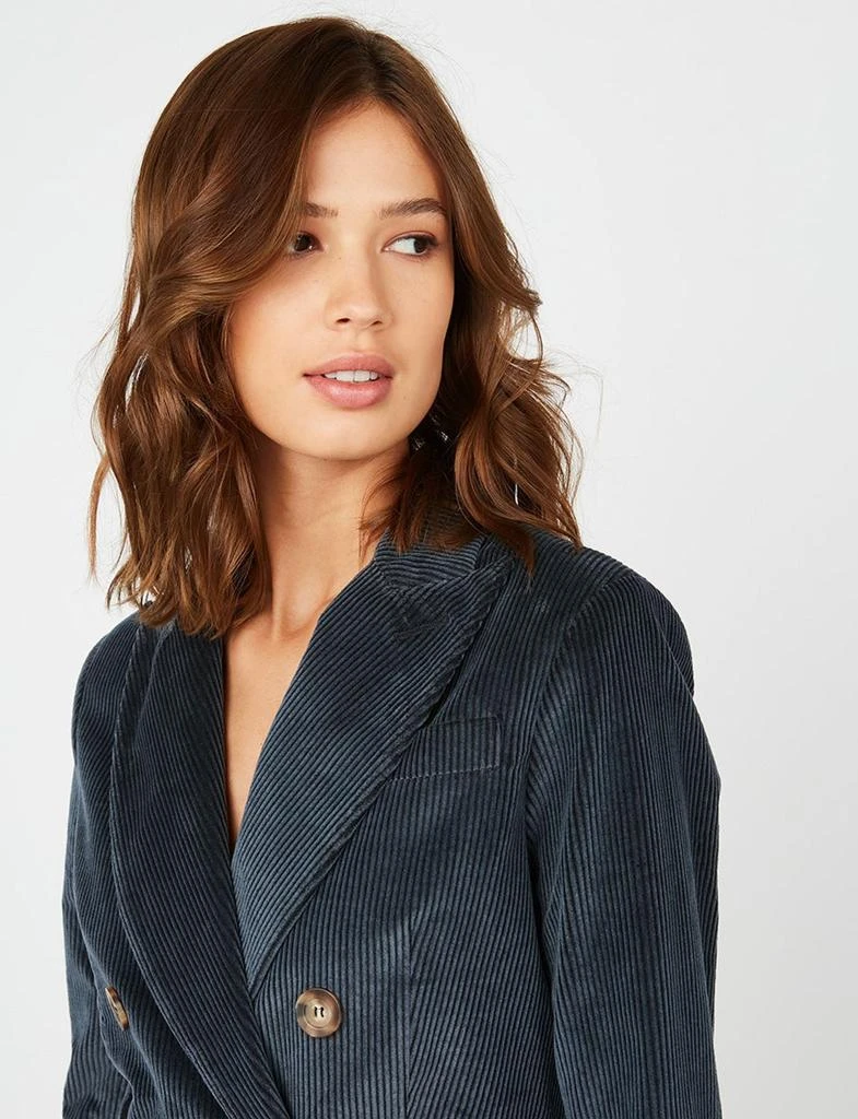 商品INES DE LA FRESSANGE|Maurice blue velvet jacket,价格¥2670,第3张图片详细描述