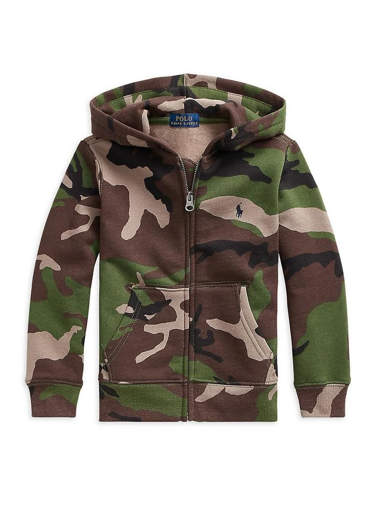 商品Ralph Lauren|Little Boy's &amp; Boy's Camo Fleece Full-Zip Hoodie,价格¥392,第1张图片