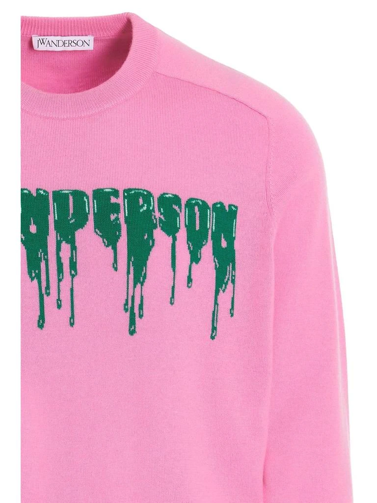 商品JW Anderson|J.W. Anderson Light Pink And Green Merino Wool Jumper,价格¥3029,第3张图片详细描述