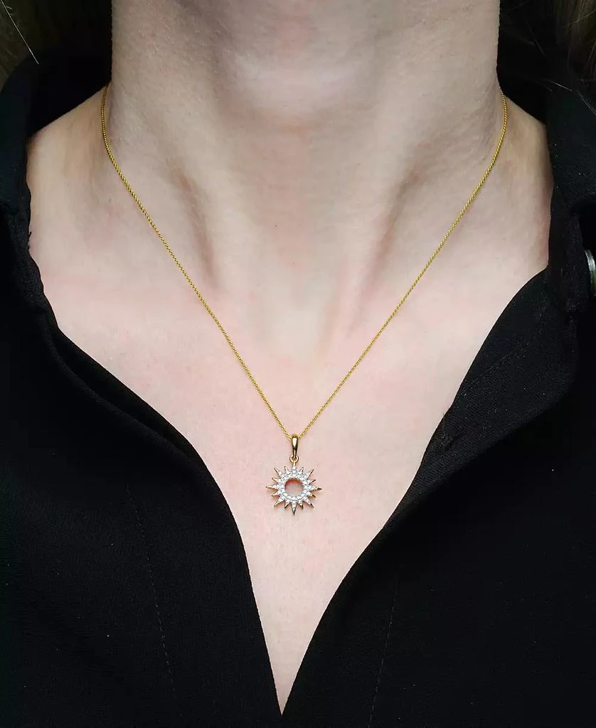 商品Wrapped|Diamond Sun Pendant Necklace (1/10 ct. t.w.) in 14k Gold Created for Macy's (Also available in Black Diamond),价格¥3403,第2张图片详细描述