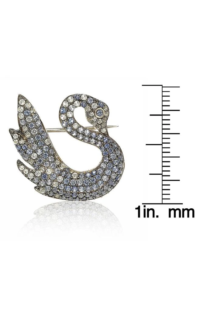 商品Suzy Levian|Sterling Silver Pave CZ Swan Pin,价格¥3155,第3张图片详细描述