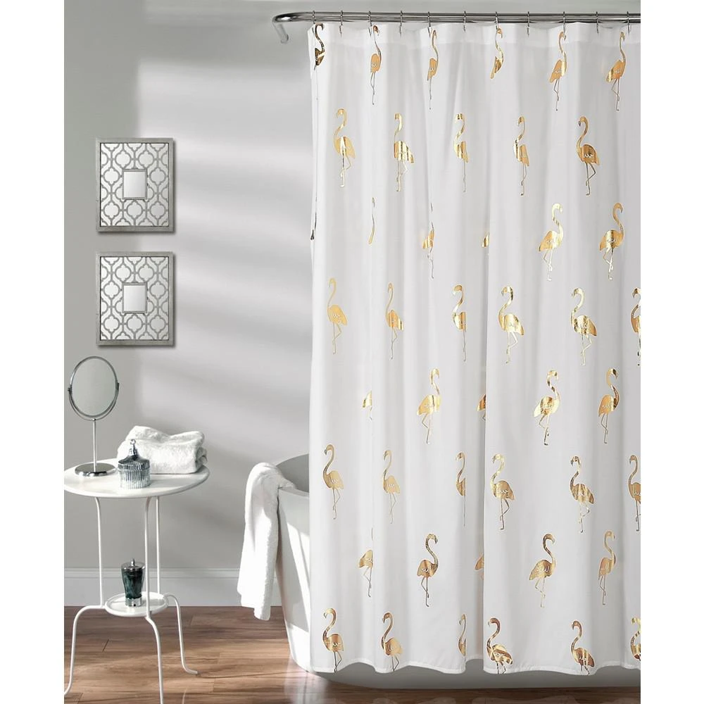 商品Lush Décor|Flamingo 72" x 72" Shower Curtain,价格¥377,第1张图片