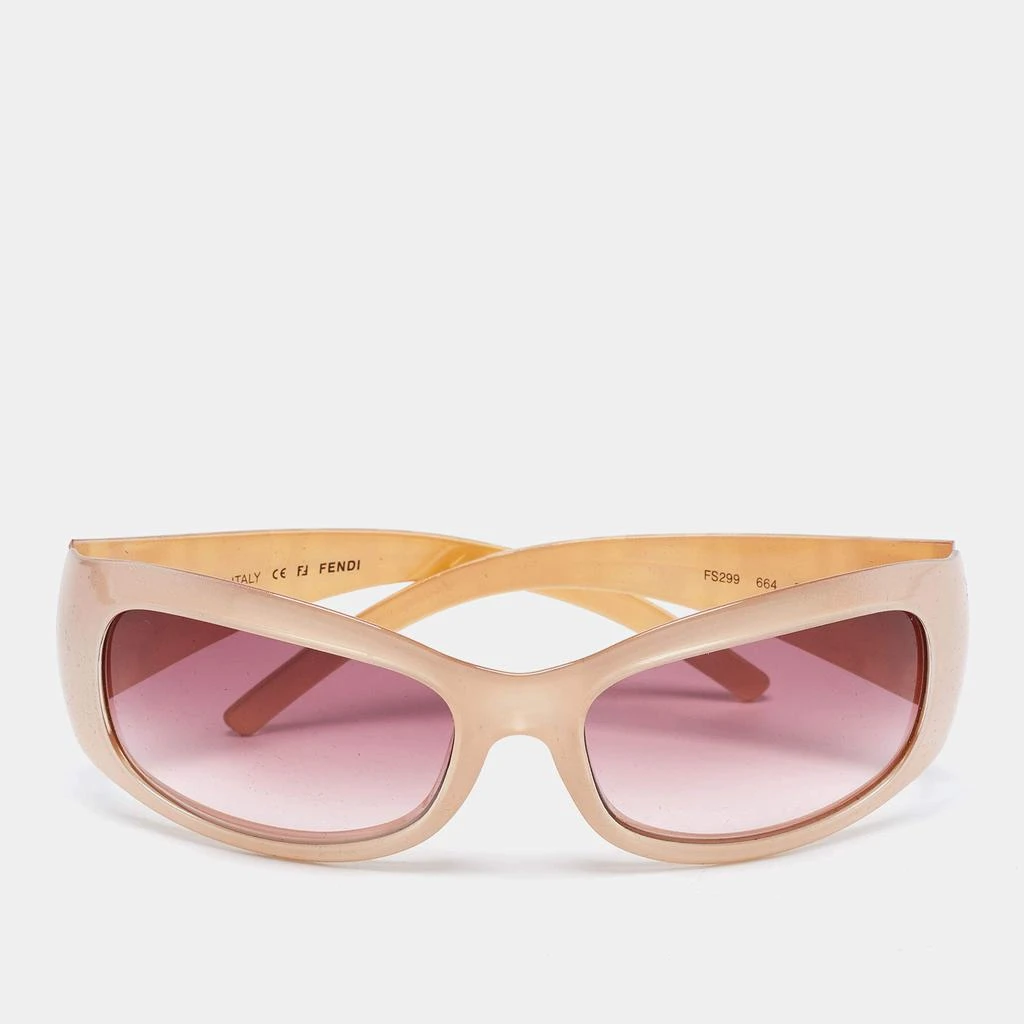 商品[二手商品] Fendi|Fendi Metallic/Brown Gradient FS299 264 Rectangle Sunglasses,价格¥1307,第1张图片