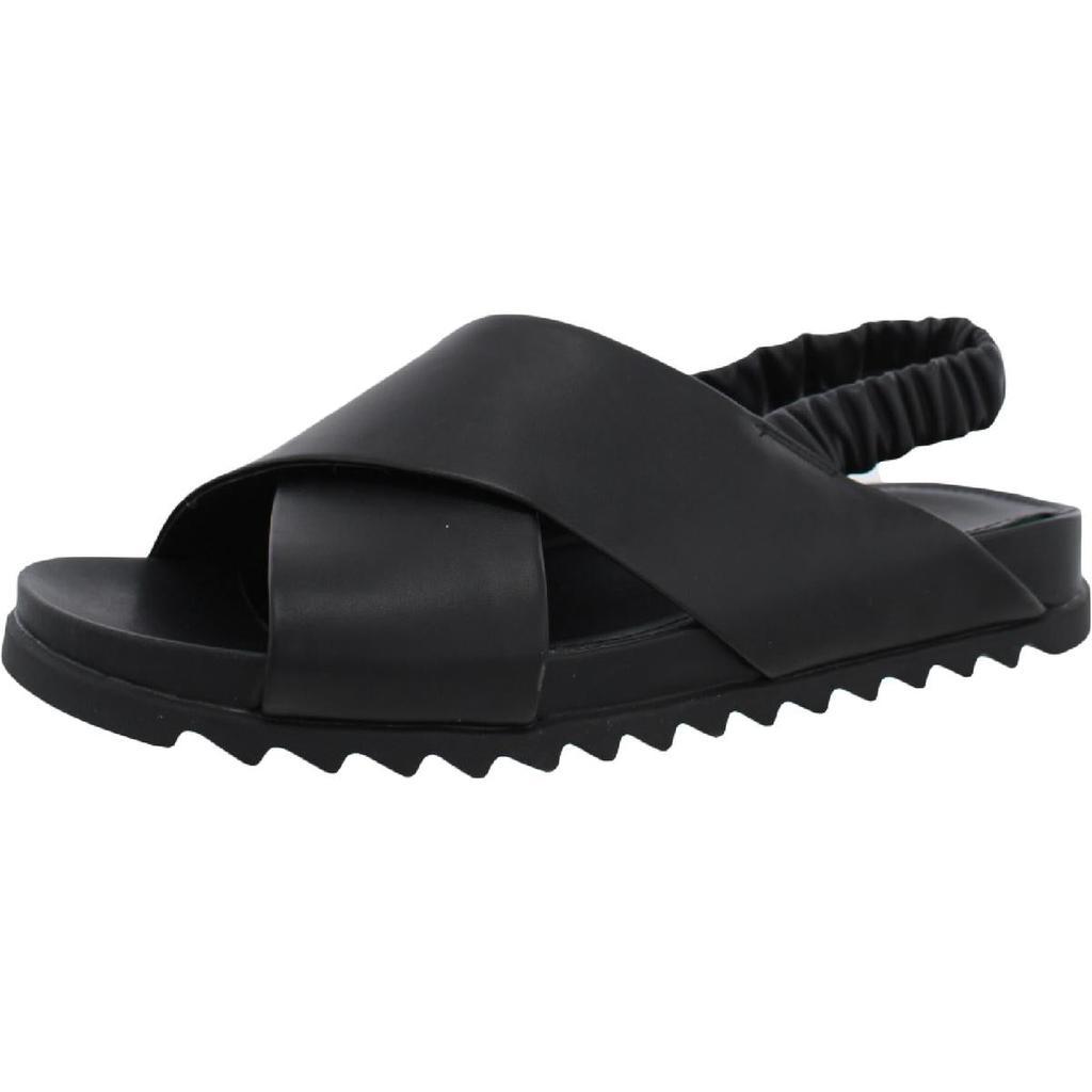 商品Marc Fisher|Marc Fisher Womens Jivin Faux Leather Strappy Flat Sandals,价格¥102,第1张图片