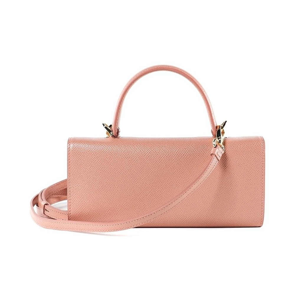 SALVATORE FERRAGAMO 女士桃粉色牛皮蝴蝶结顶部提手小号单肩包 22-D529-705261 商品