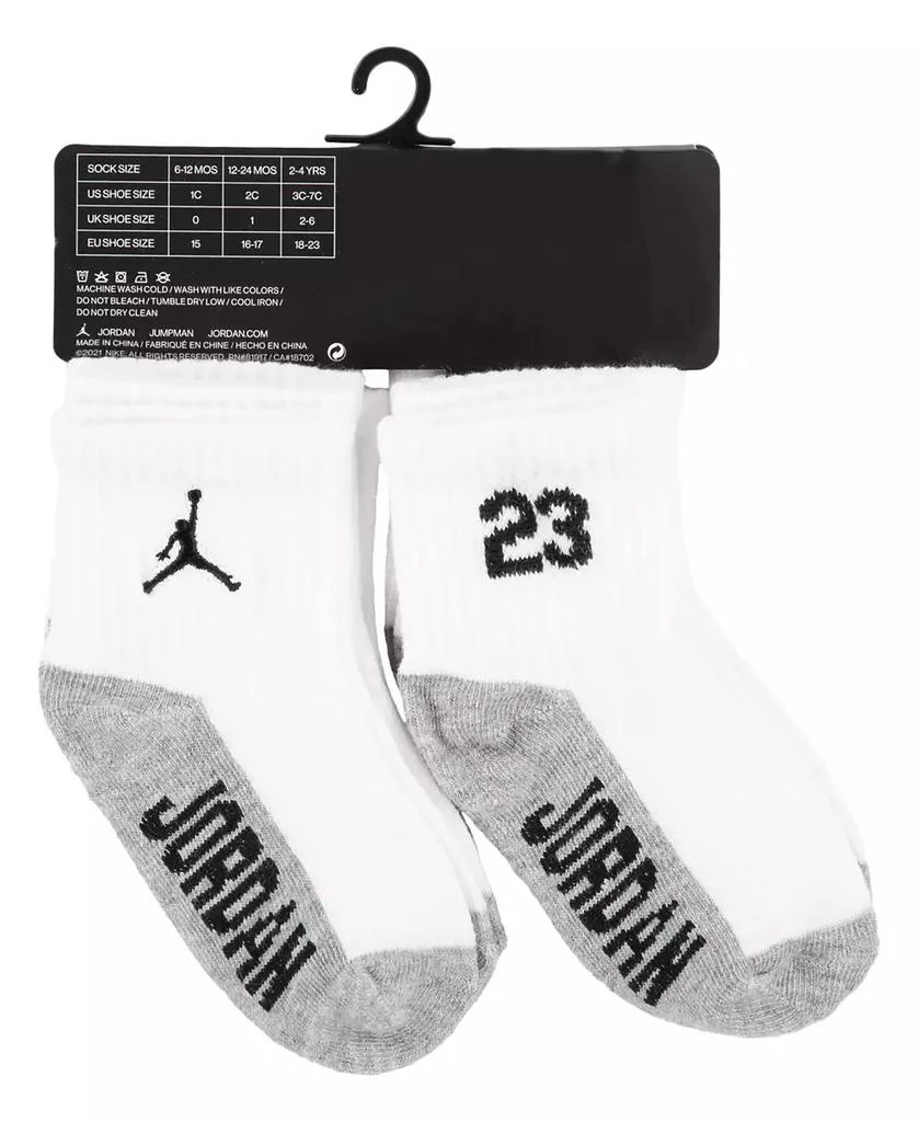 商品Jordan|Baby and Toddler Boys Core Jumpman Ankle Socks, Pack of 6,价格¥83,第4张图片详细描述