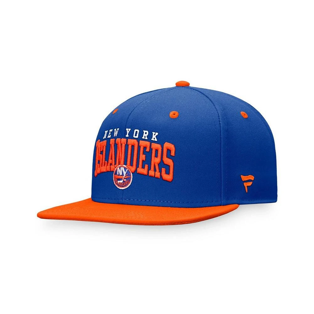 商品Fanatics|Men's Branded Royal, Orange New York Islanders Iconic Two-Tone Snapback Hat,价格¥190,第3张图片详细描述