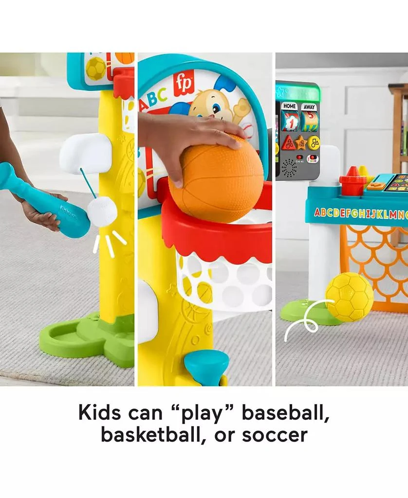 商品Fisher Price|Laugh & Learn Sports Activity Center Toddler Learning, 4-in-1 Game,价格¥297,第3张图片详细描述