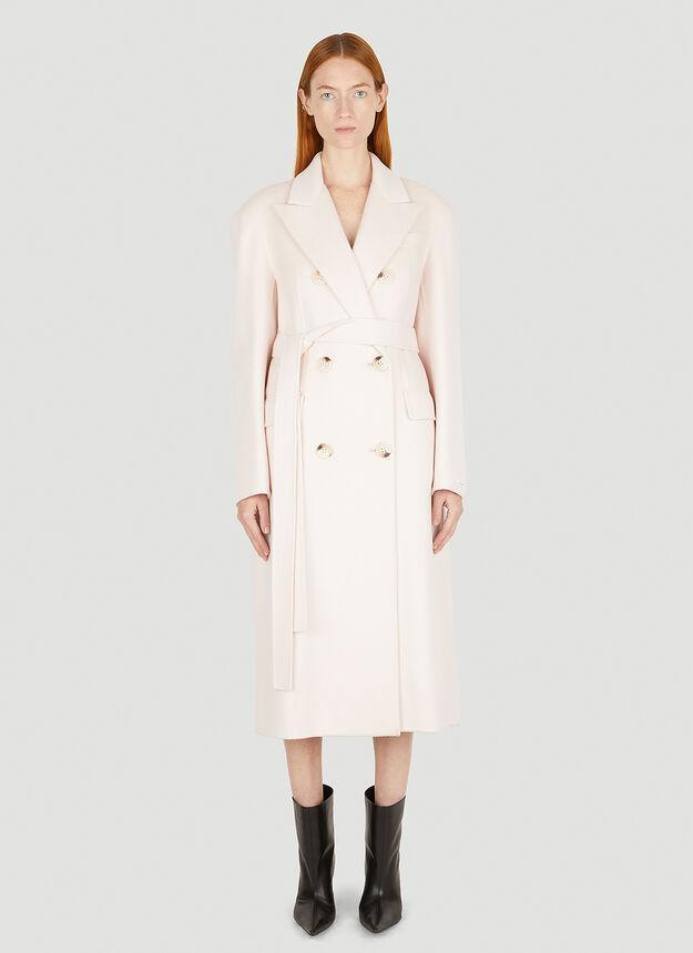 商品Max Mara|Belted Double Breasted Coat in Pink,价格¥15028,第1张图片