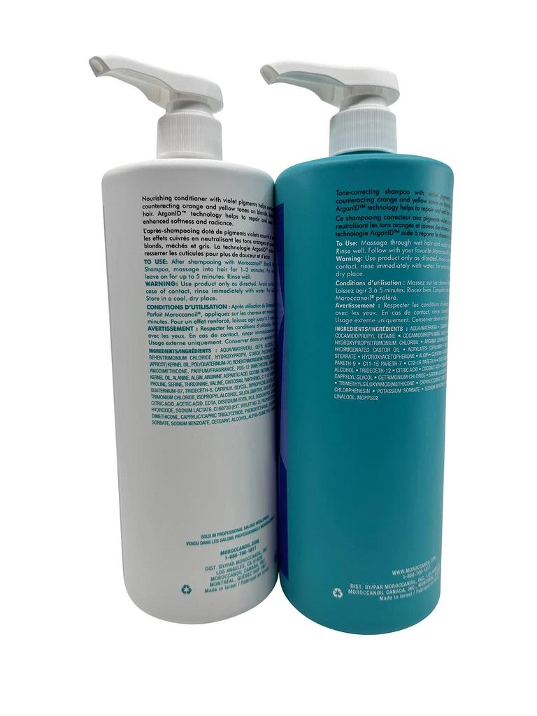 商品Moroccanoil|Moroccanoil Blonde Perfecting Purple Shampoo & Conditioner Treated Hair 33.8 OZ,价格¥903,第2张图片详细描述