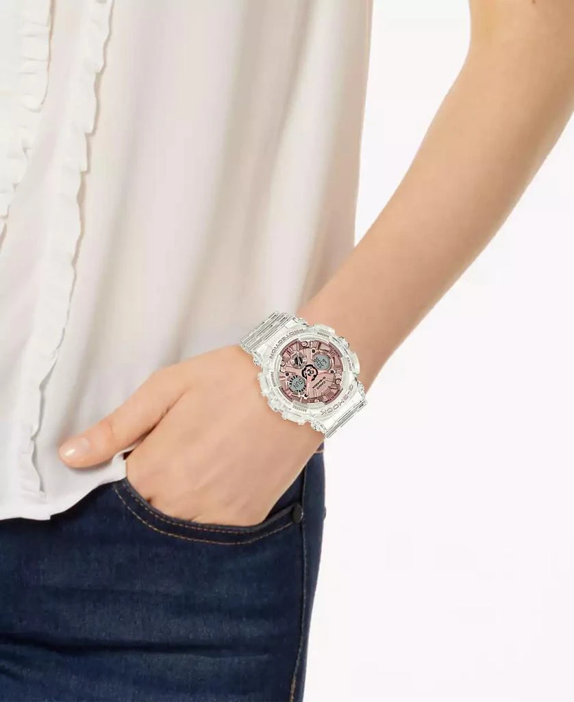 商品G-Shock|Women's Analog-Digital Clear Resin Strap Watch 45.9mm GMAS120SR-7A,价格¥1063,第2张图片详细描述