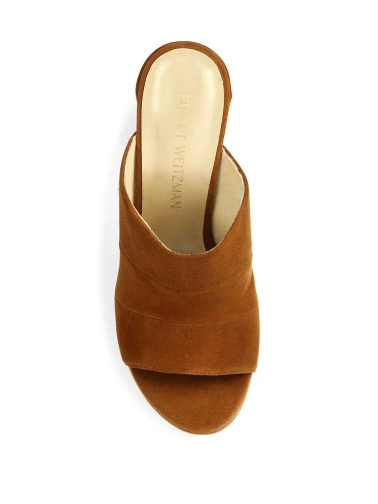 商品Stuart Weitzman|Sequel Suede Slide Sandals,价格¥872,第4张图片详细描述