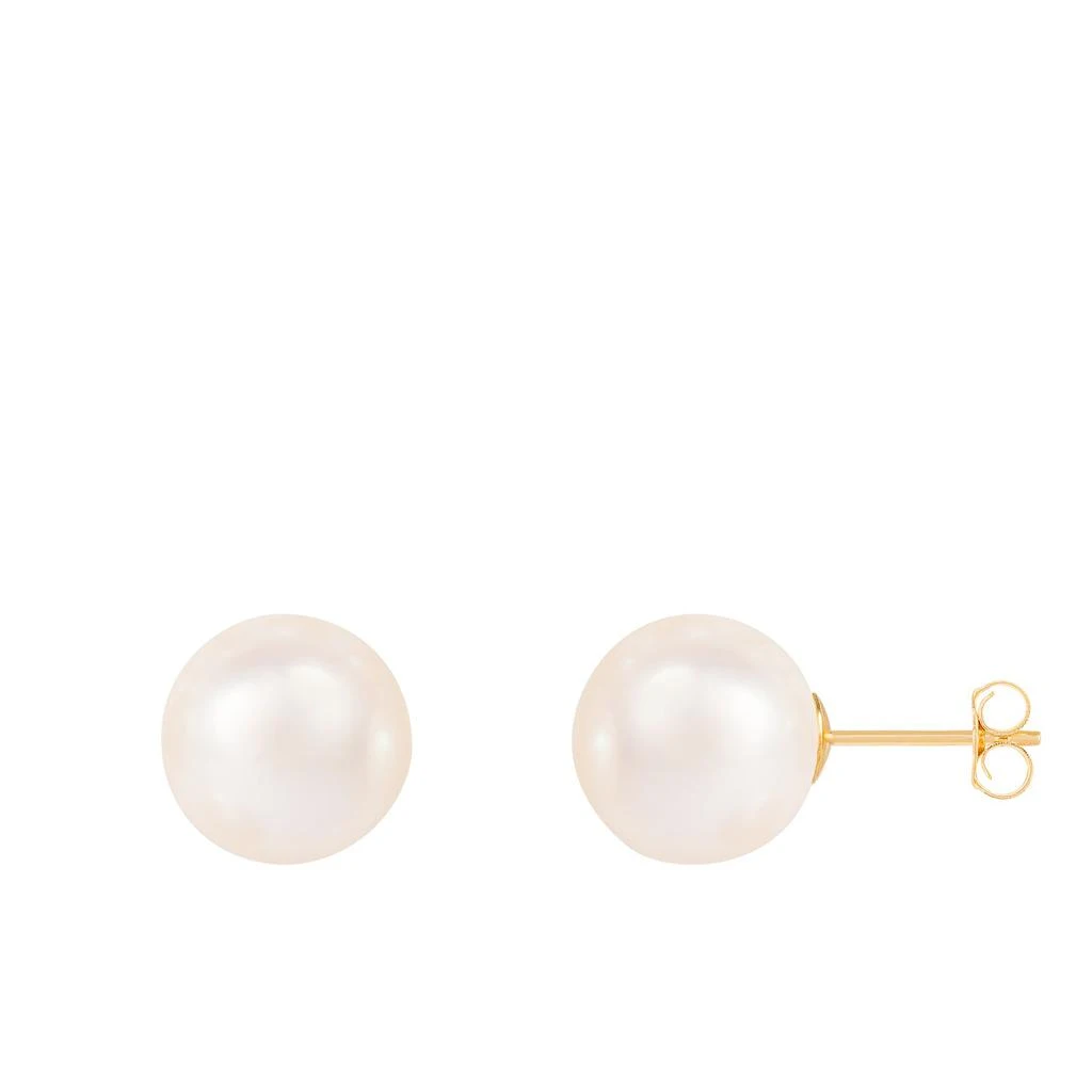 商品Splendid Pearls|14k Yellow Gold 10-11mm Pearl Earrings,价格¥935,第2张图片详细描述