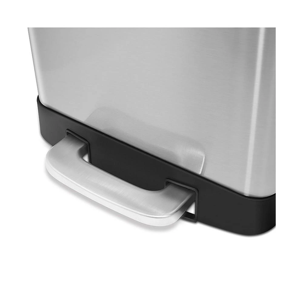 商品Mega Casa|10.6 Gal./40 Liter Stainless Steel Rectangular Step-on Trash Can for Kitchen,价格¥592,第3张图片详细描述