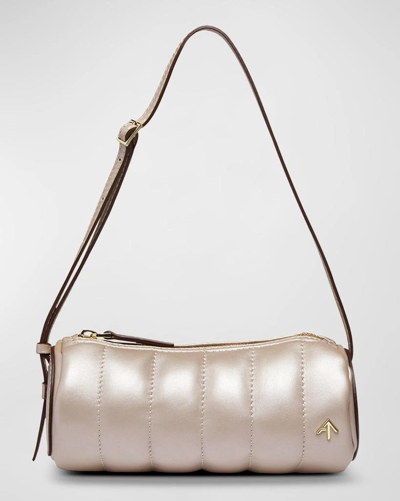 商品Manu Atelier|Mini Cylinder Padded Metallic Shoulder Bag,价格¥1713,第1张图片