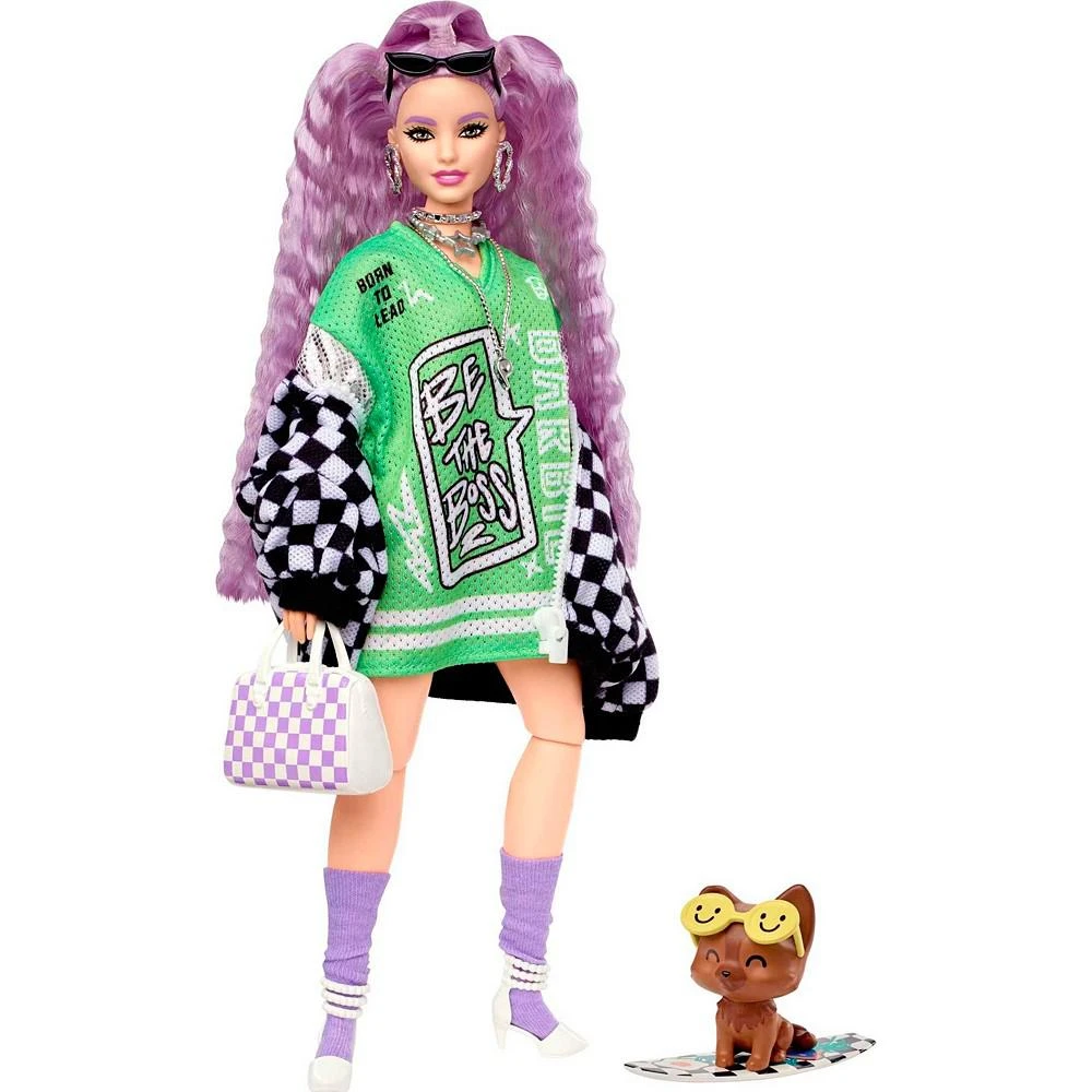 商品Barbie|Doll and Accessories, Barbie Extra Doll with Lavender Hair,价格¥164,第1张图片