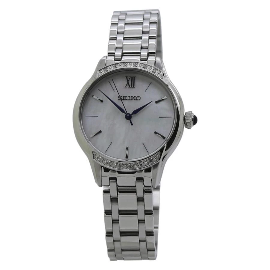 商品Seiko|Quartz White Dial Stainless Steel Ladies Watch SRZ543P1,价格¥1614,第1张图片