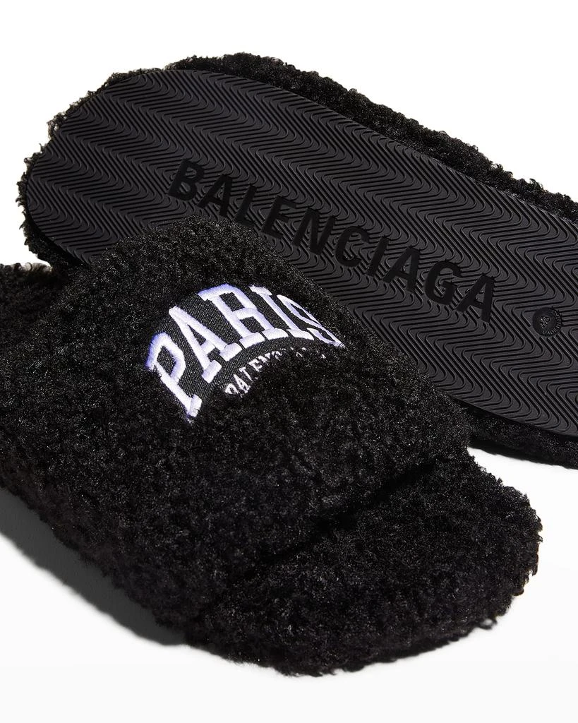 商品Balenciaga|Men's Furry Logo Slides,价格¥2099,第5张图片详细描述
