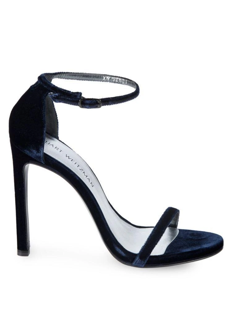 商品Stuart Weitzman|丝绒系带高跟凉鞋,价格¥1254,第5张图片详细描述