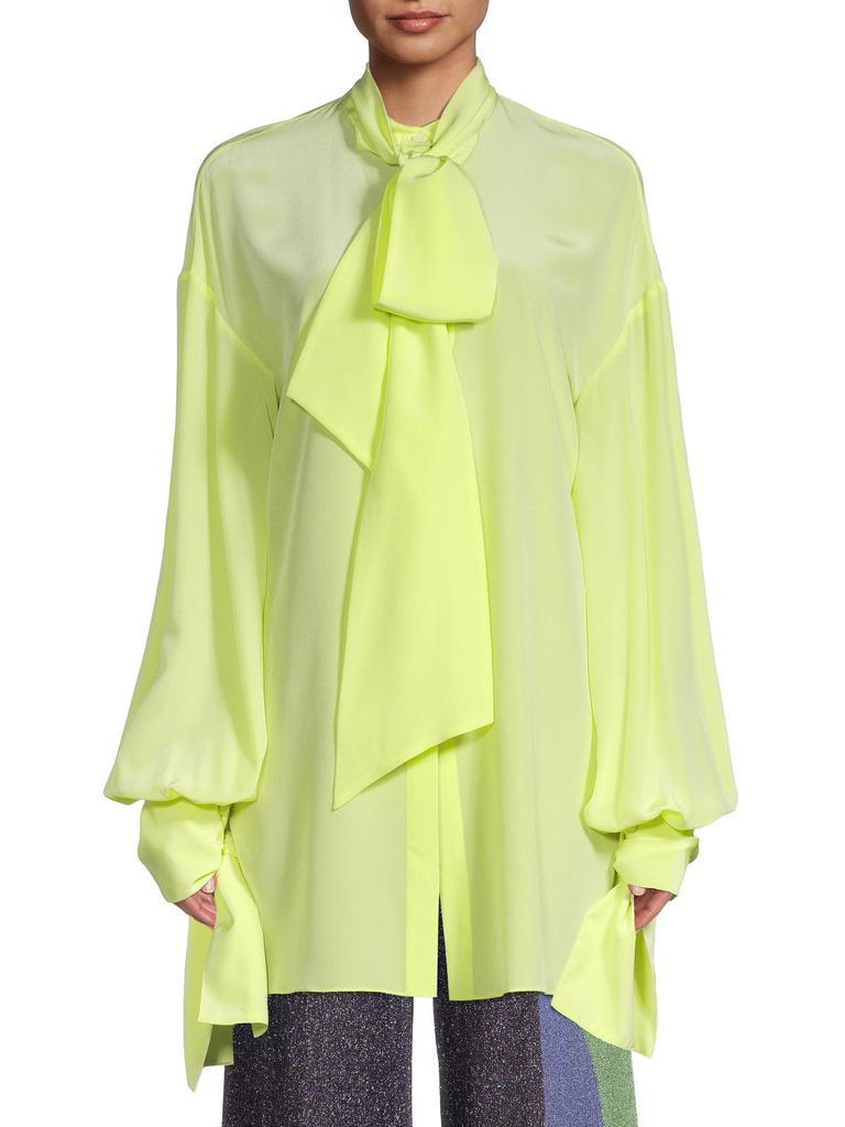 商品Rokh|​Tie-Neck Silk Blouse,价格¥1792,第1张图片