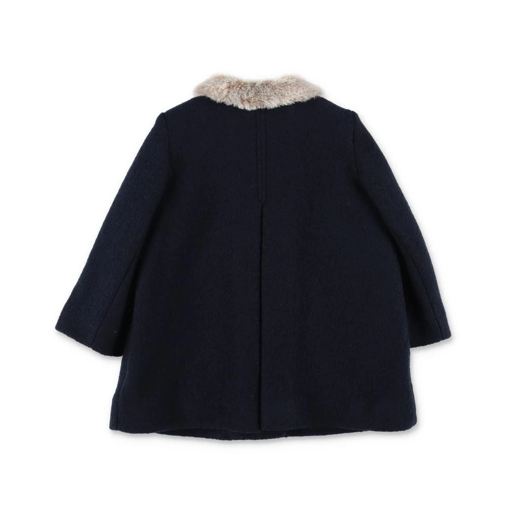 商品Bonpoint|Cappotto Blu In Pura Lana Vergine Baby Girl,价格¥2466,第2张图片详细描述