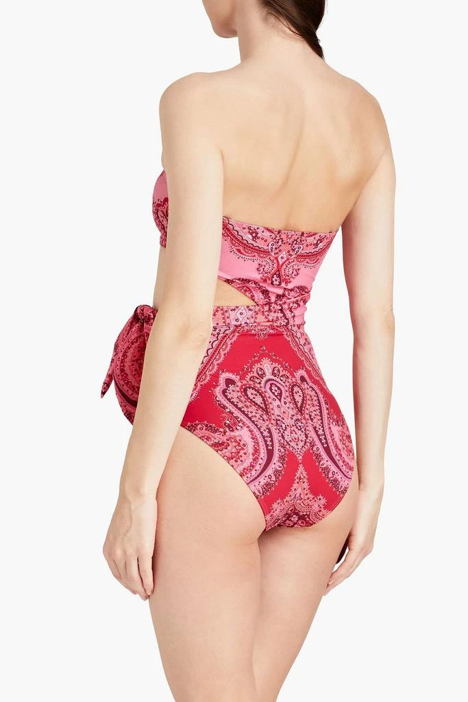 商品Zimmermann|Separates Sculpt cutout paisley-print bandeau swimsuit,价格¥1194,第3张图片详细描述