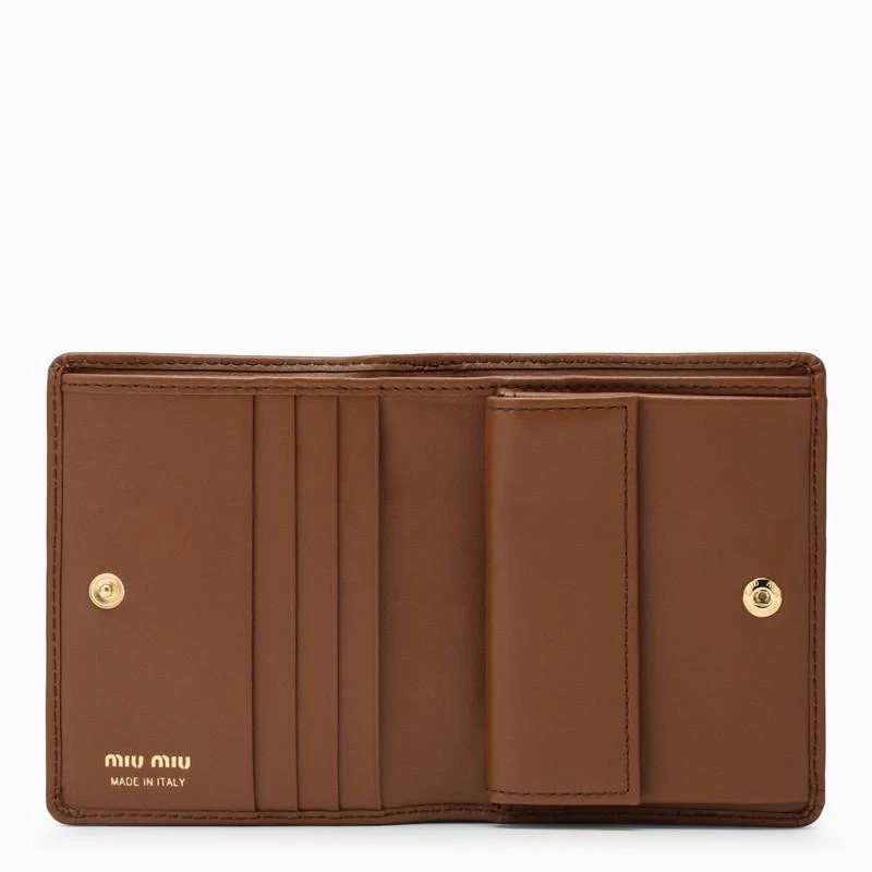 商品Miu Miu|Cognac leather wallet,价格¥3248,第2张图片详细描述