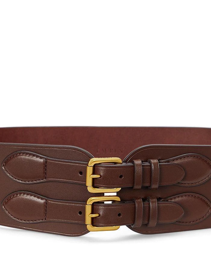 商品Ralph Lauren|Leather Double Buckle Belt,价格¥1135,第2张图片详细描述