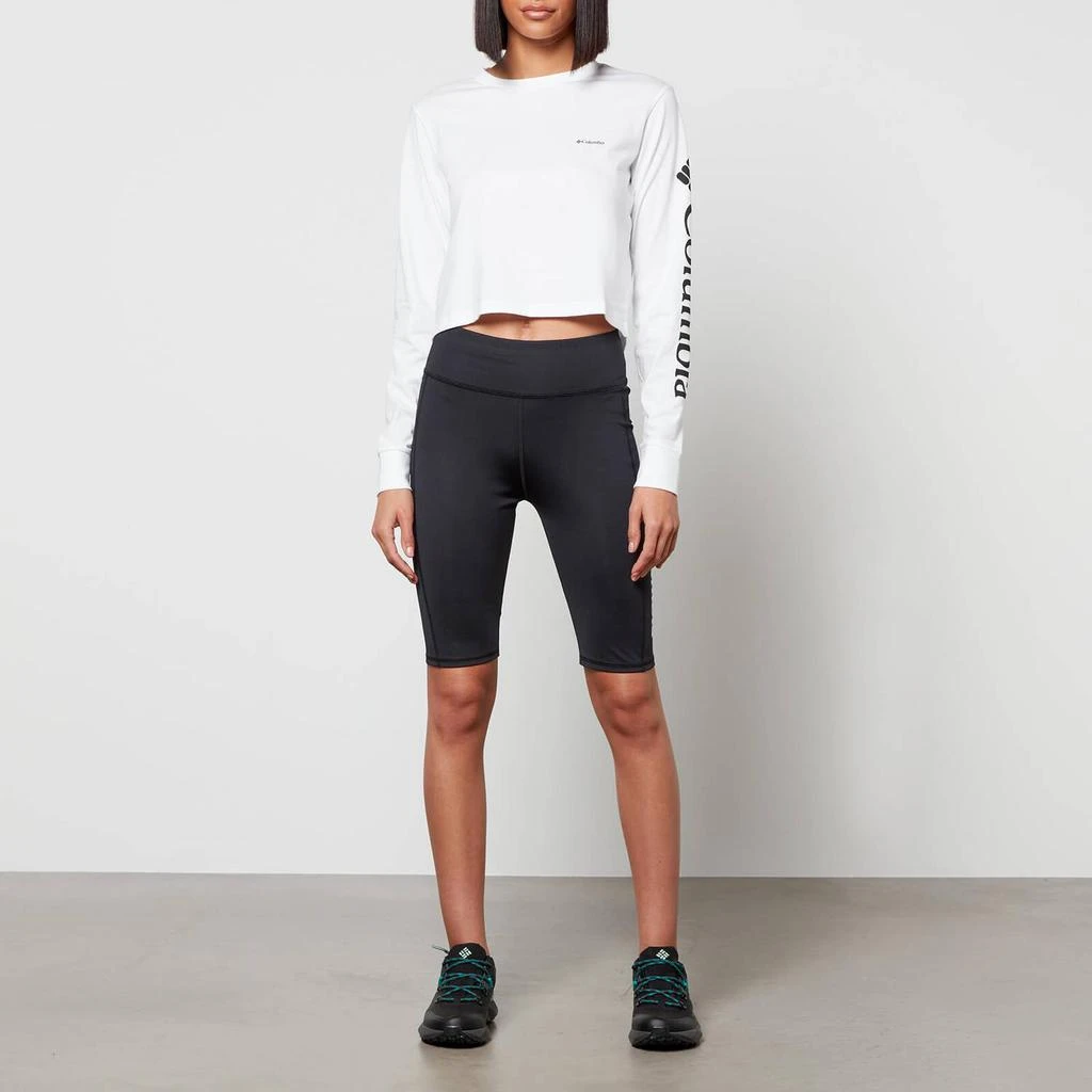 商品Columbia|Columbia Women's North Cascades Long Sleeve Cropped T-Shirt - White, Black,价格¥126,第3张图片详细描述