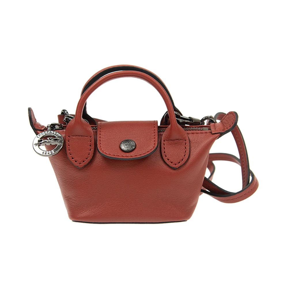 商品[国内直发] Longchamp|LONGCHAMP 女士红棕色羊皮迷你手提单肩斜挎包 10099757003,价格¥1634,第1张图片