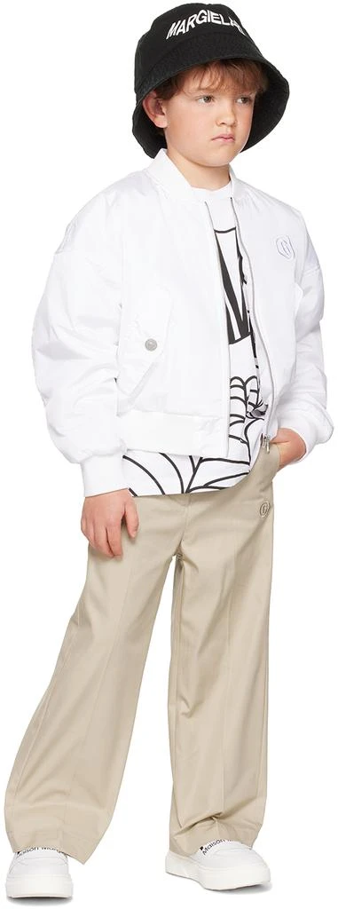 商品MM6|Kids White Embroidered Bomber Jacket,价格¥1282,第4张图片详细描述